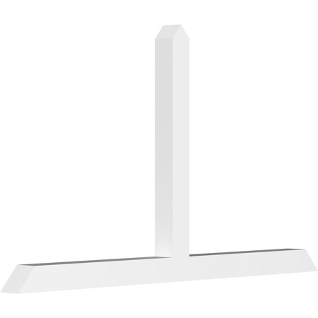 Ekena Millwork Portland Architectural Grade PVC Gable Bracket, 108"W x 63"H x 6"D x 6"F, 14/12 Pitch GBP108X63X0606POR00